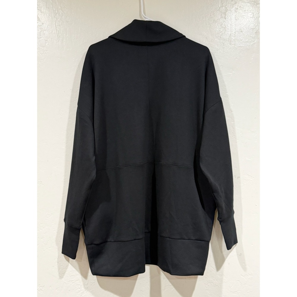 Yogalicious Scuba London Cardigan Black Open Front Thumbhole Wrap Jacket Small - Picture 3 of 7